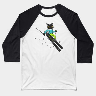 Ski action Baseball T-Shirt